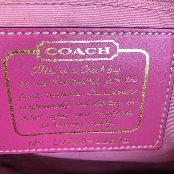 Coach Signature Stripe tote pink - Picture 5 of 9